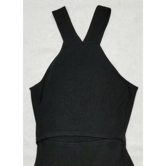 RAG & BONE comfy "stretch" cut-out lbd little black intermix midi dress  us-6 - Picture 7 of 9